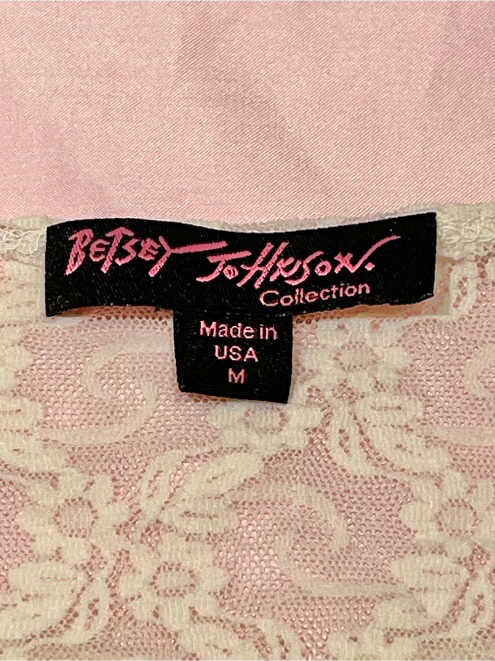 Betsey Johnson Cream Lace Short Sleeve Tee NEW - Picture 6 of 7